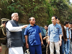 The Governor of Arunachal Pradesh Shri PB Acharya visit Cremation Ground with Local MLA cum Parliamentary secretary Techi Kaso and  members of Itanagar Municipal Council at Karsingsa, Itanagar on 14th March2017.